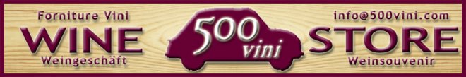 insegna e logo enoteca 500VINI, vendita vini a Caorle